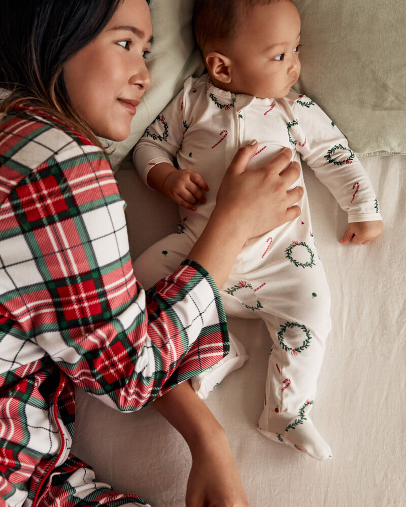 Baby Christmas Zip-Up PurelySoft Sleep & Play Pajamas, image 4 of 7 slides