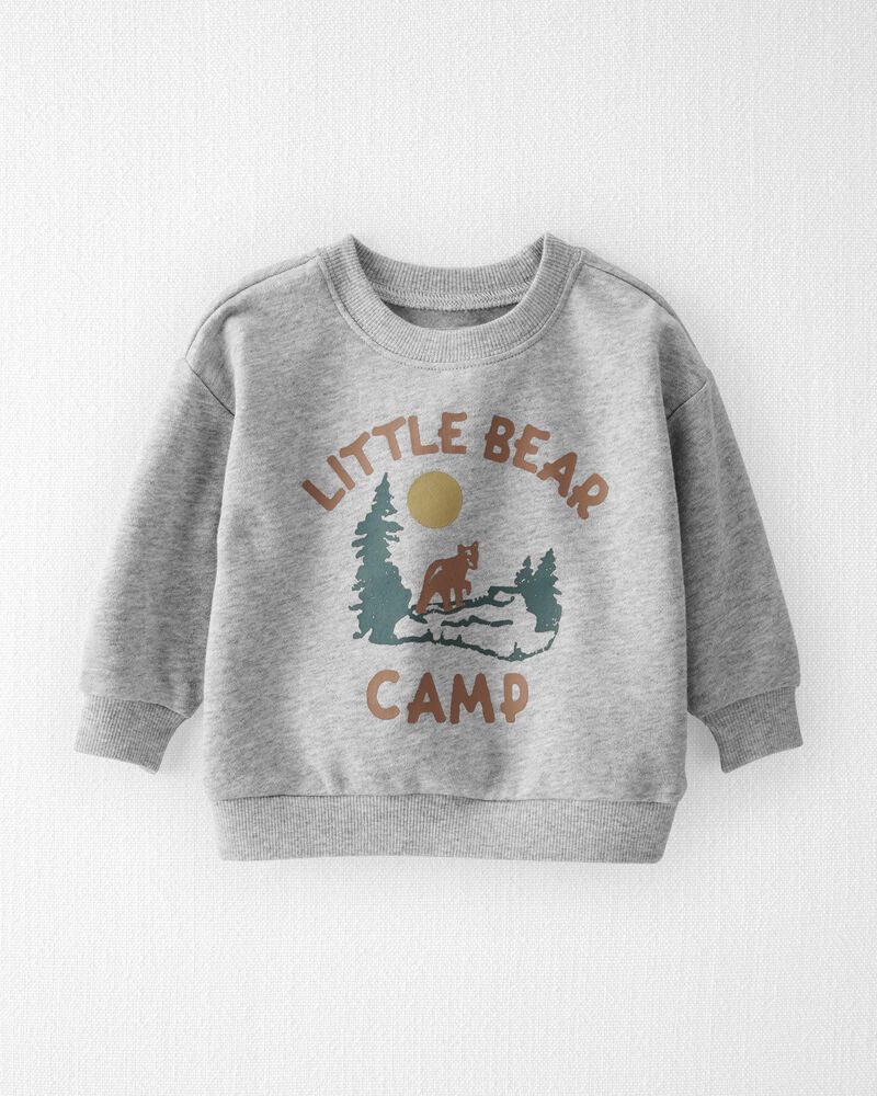 Baby Little Bear Fleece Pullover Made With Organic Cotton, image 1 of 5 slides