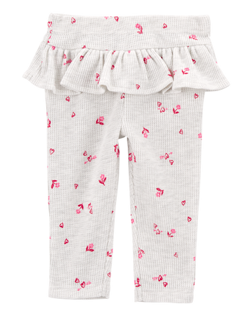 Baby 2-Piece Floral Valentine's Day Bodysuit Pant Set, 