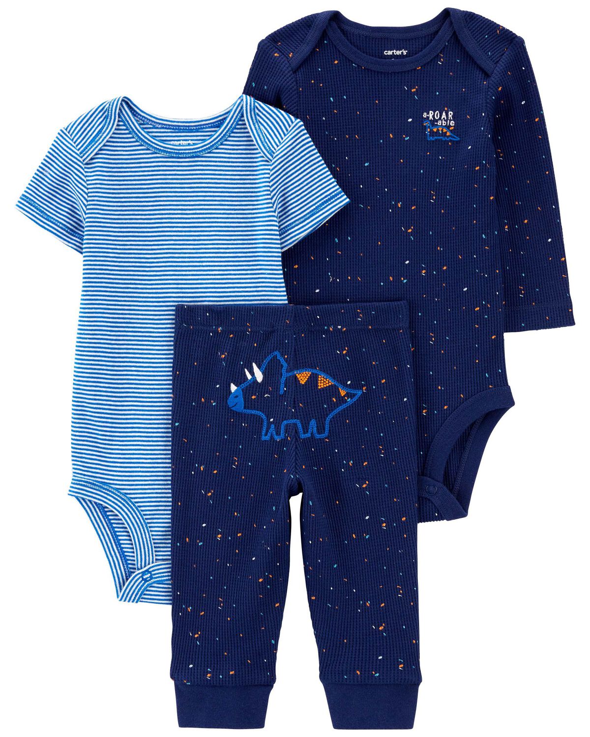 Carter's Thermal Bodysuit Kitty Patch - Blue