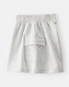 Girls French Terry Cargo Skort - Grey, image 2 of 4 slides