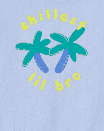 Baby Chillest Lil Bro Sleeveless Bodysuit - Blue, 