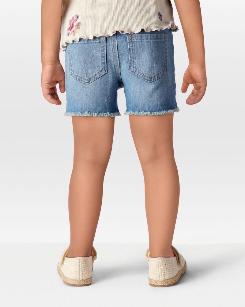 Toddler Iconic Denim Shorts - Blue, image 3 of 6 slides