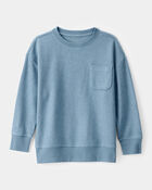 Boys French Terry Pullover Sweatshirt - Blue, image 1 of 3 slides