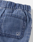 Toddler Organic Cotton Chambray Drawstring Shorts, image 3 of 4 slides