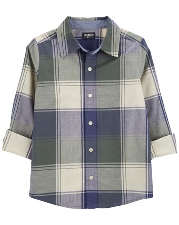 Kid Plaid Button-Front Shirt , 