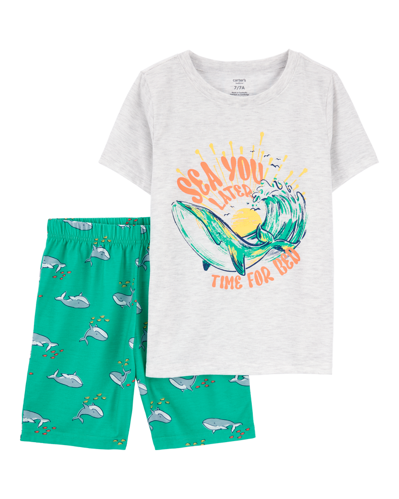 Boys 2-Piece Whale Loose Fit Pajamas, image 1 of 3 slides