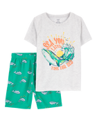 Boys 2-Piece Whale Loose Fit Pajamas, image 1 of 3 slides