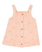 Toddler Seashell Cotton Tank - Coral, image 1 of 3 slides