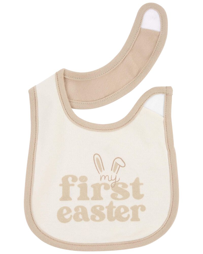 Baby First Easter Teething Bib, image 1 of 2 slides