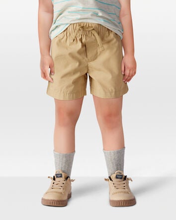 Toddler Pull-On Poplin Shorts - Khaki, 