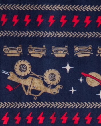 Boys Monster Truck DreamPlush Snug Fit 2-Piece Pajamas - Navy, 