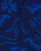 Baby 1-Piece Dinosaur Thermal Footie Pajamas, image 2 of 3 slides