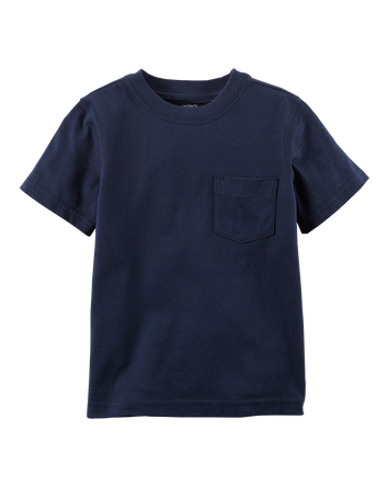 Toddler Solid Short-Sleeve Pocket Tee - Navy, 