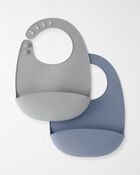 Little Planet 2-Pack Silicone Bibs, image 1 of 4 slides