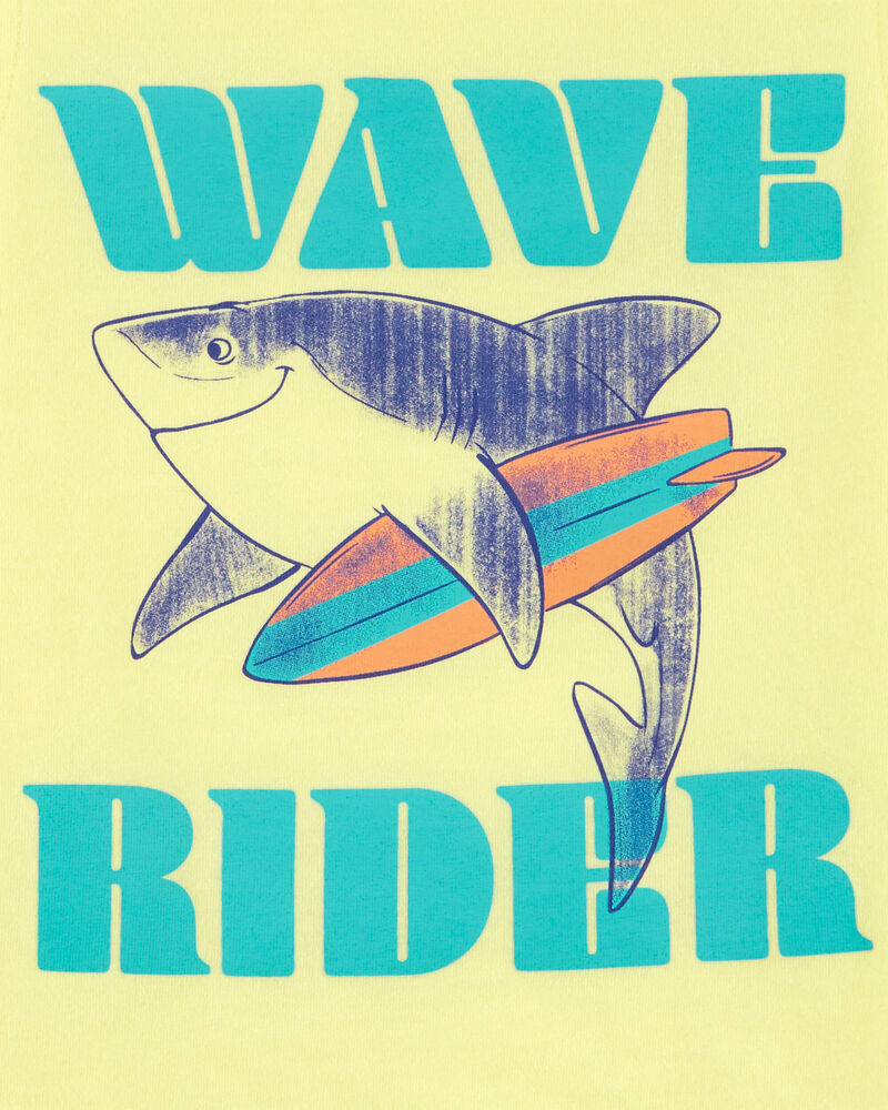 Toddler Shark Wave Rider Graphic Tank, image 2 of 2 slides