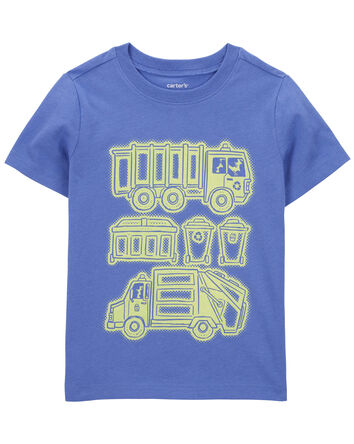 Toddler Glow Construction Truck Graphic Tee, 