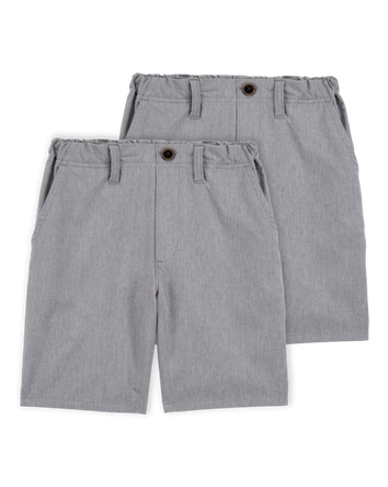 Kid 2-Pack Active Pull-On Uniform Shorts - Grey, 