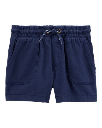 Baby Pull-On Twill Shorts - Navy, 