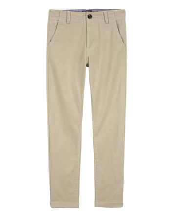 Kid Slim Tapered Chino Pants - Khaki, 