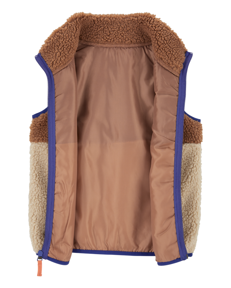 Kid Zip-Up Sherpa Vest, image 2 of 4 slides