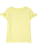 Yellow - Toddler Silky Pointelle Top