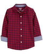 Plaid Button-Front Shirt, image 1 of 4 slides