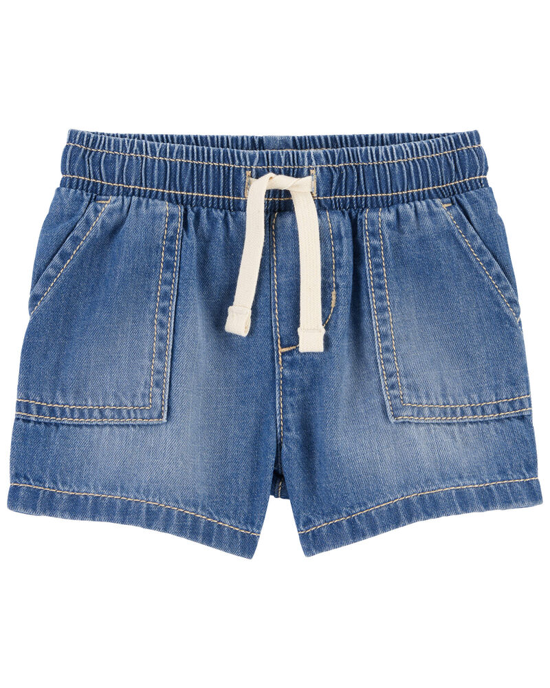 Baby Drawstring Denim Shorts, image 1 of 4 slides