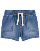 Baby Drawstring Denim Shorts, image 1 of 4 slides