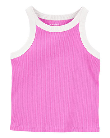 Toddler Ribbed Double Dutch Tank - Pink, 