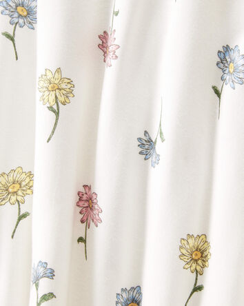 Baby Girl Floral Print PurelySoft Footie 1-Piece Pajamas - Ivory, 