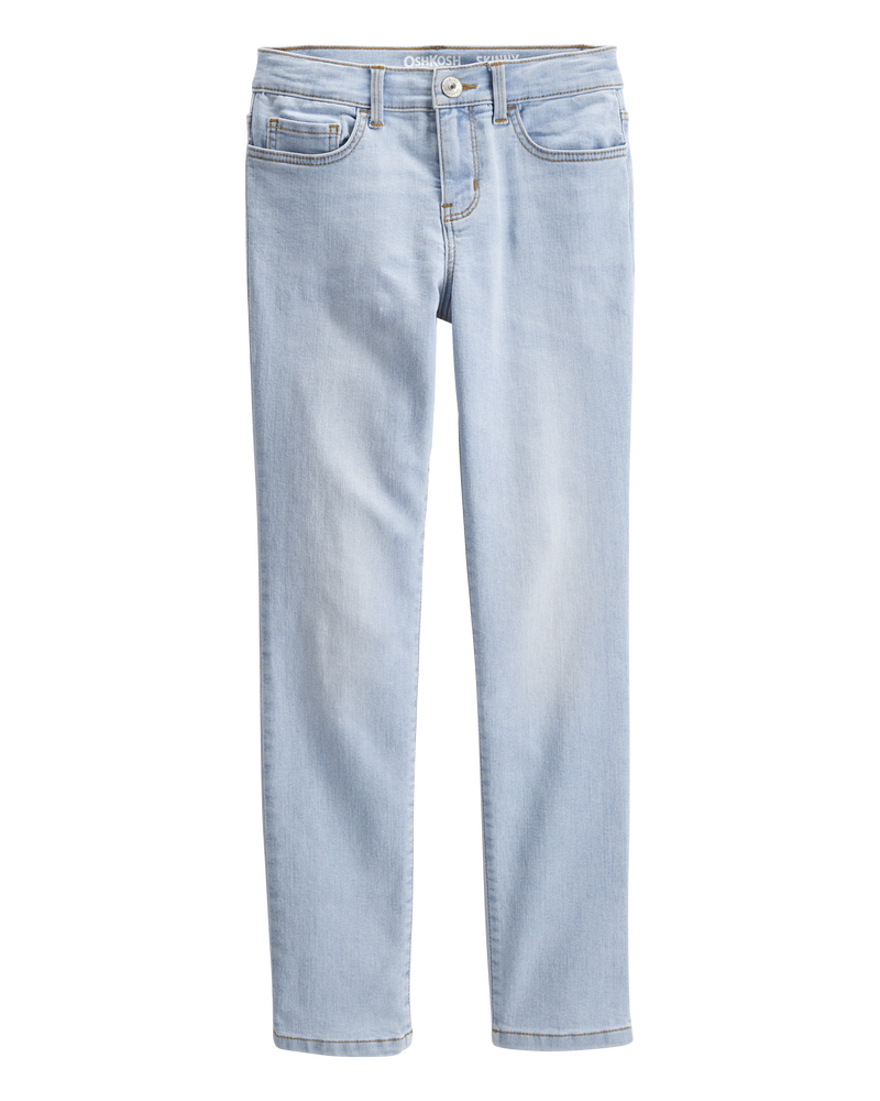Kid Light Blue Ice Wash Skinny-Leg Jeans, image 1 of 5 slides