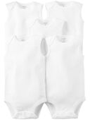 White - Baby 5-Pack Sleeveless Original Bodysuits