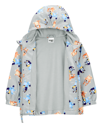 Toddler Bluey Windbreaker Jacket - Grey, 