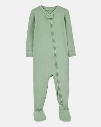 Baby Solid PurelySoft Footie 1-Piece Pajamas - Green, 