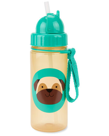 ZOO Straw Bottle - 13 oz - Pug, 