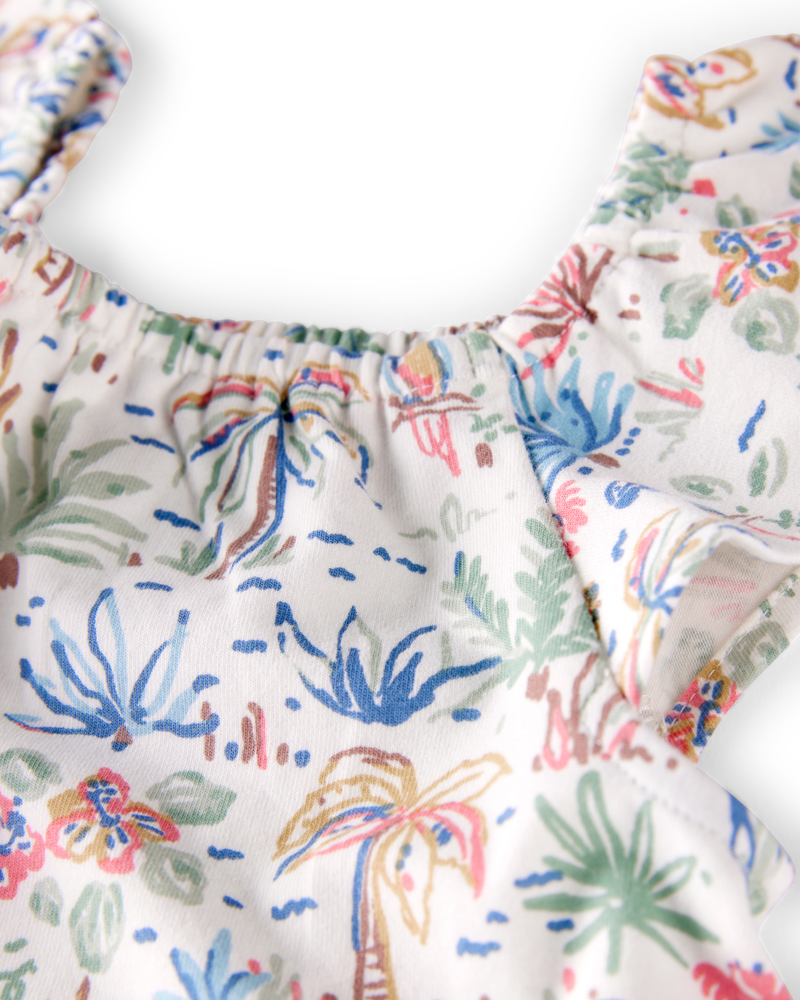 Toddler 2-Piece Organic Cotton Tropical Paradise Print Set, image 3 of 4 slides