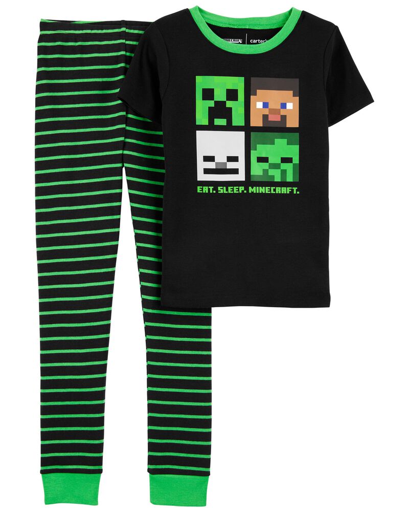Kid 2-Piece Minecraft 100% Snug Fit Cotton Pajamas, image 1 of 3 slides
