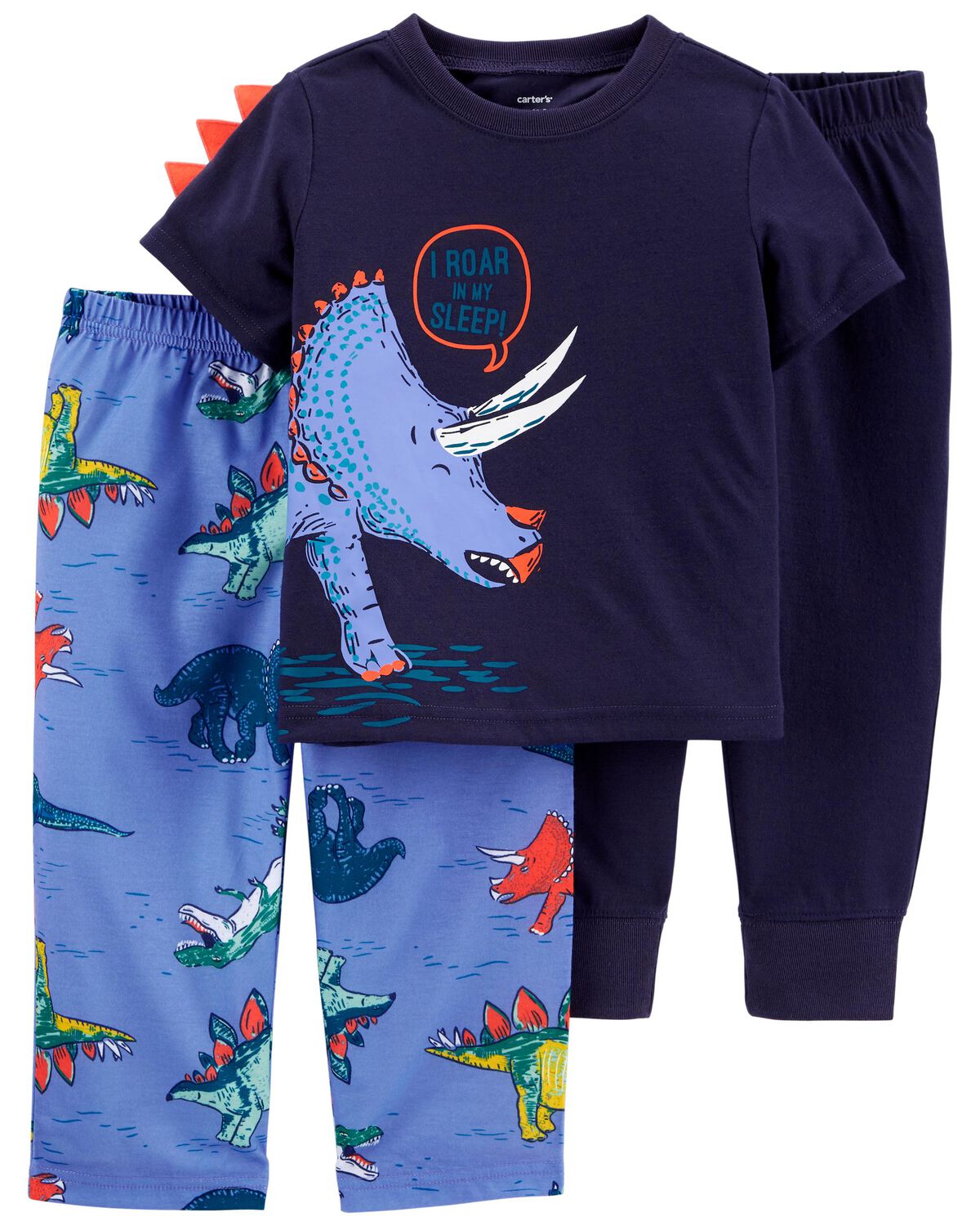 Navy Toddler 3-Pack Dinosaur Loose Fit Pajamas | carters.com