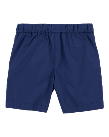 Boys Pull-On Poplin Shorts - Navy, 