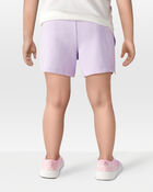 Toddler Girl Pull-On French Terry Shorts - Purple, image 3 of 6 slides