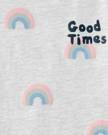 Toddler Girl 'Good Times' Short-Sleeve Graphic Tee - Grey, 