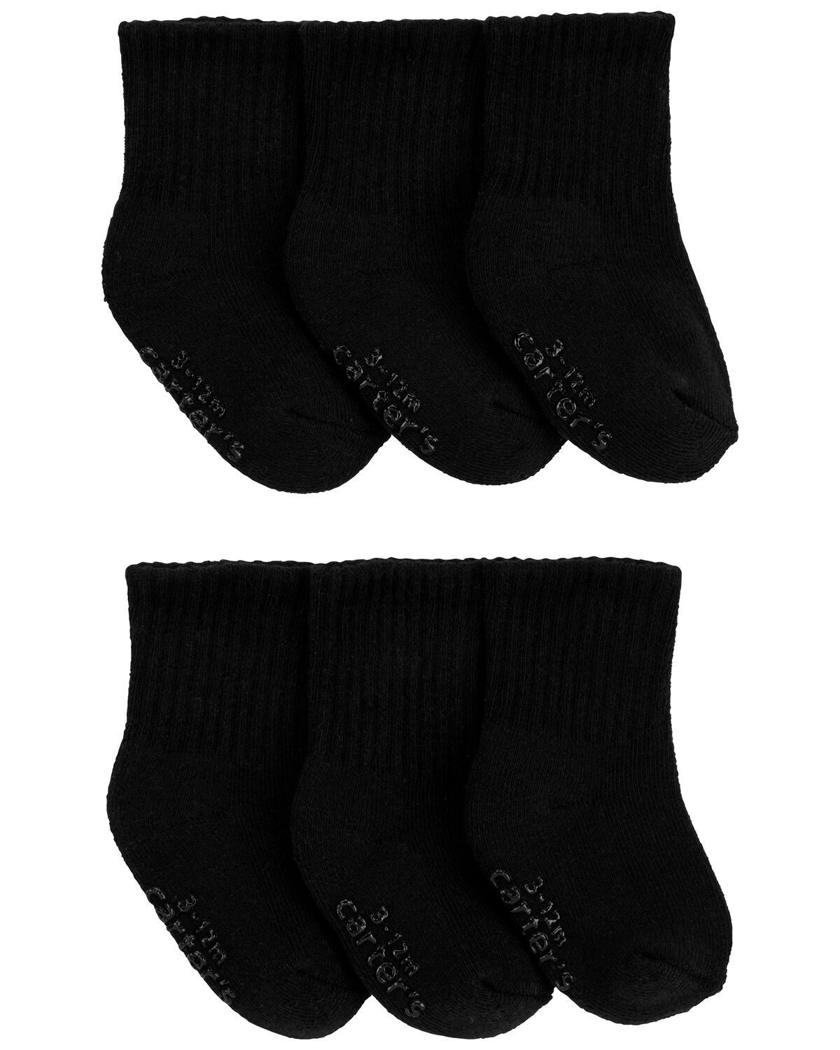 Black Baby 6Pack Socks