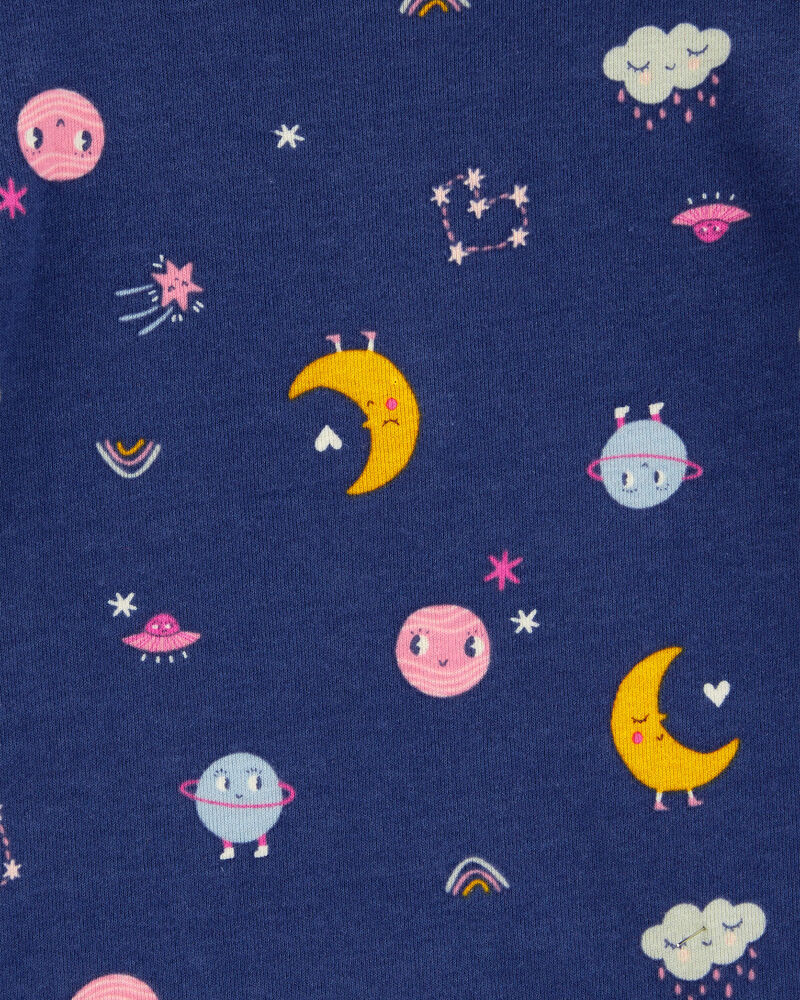 Toddler 4-Piece Space Print 100% Snug Fit Cotton Pajamas, image 3 of 4 slides
