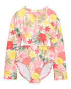 Kid 1-Piece Floral Rashguard, image 1 of 4 slides