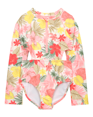 Kid 1-Piece Floral Rashguard, 