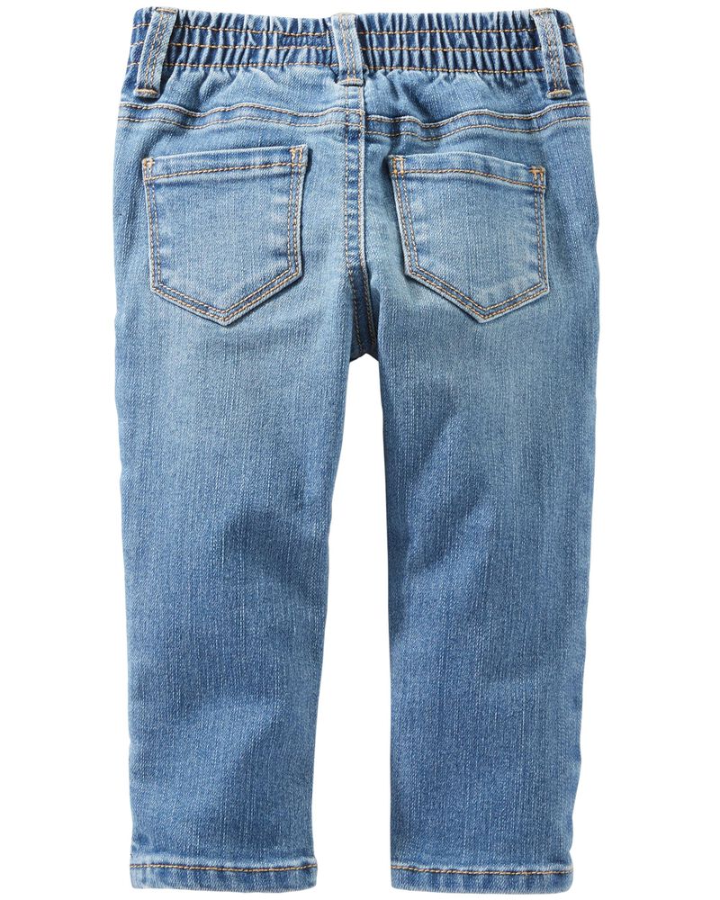 Baby Medium Blue Wash Skinny-Leg Jeans, image 2 of 3 slides
