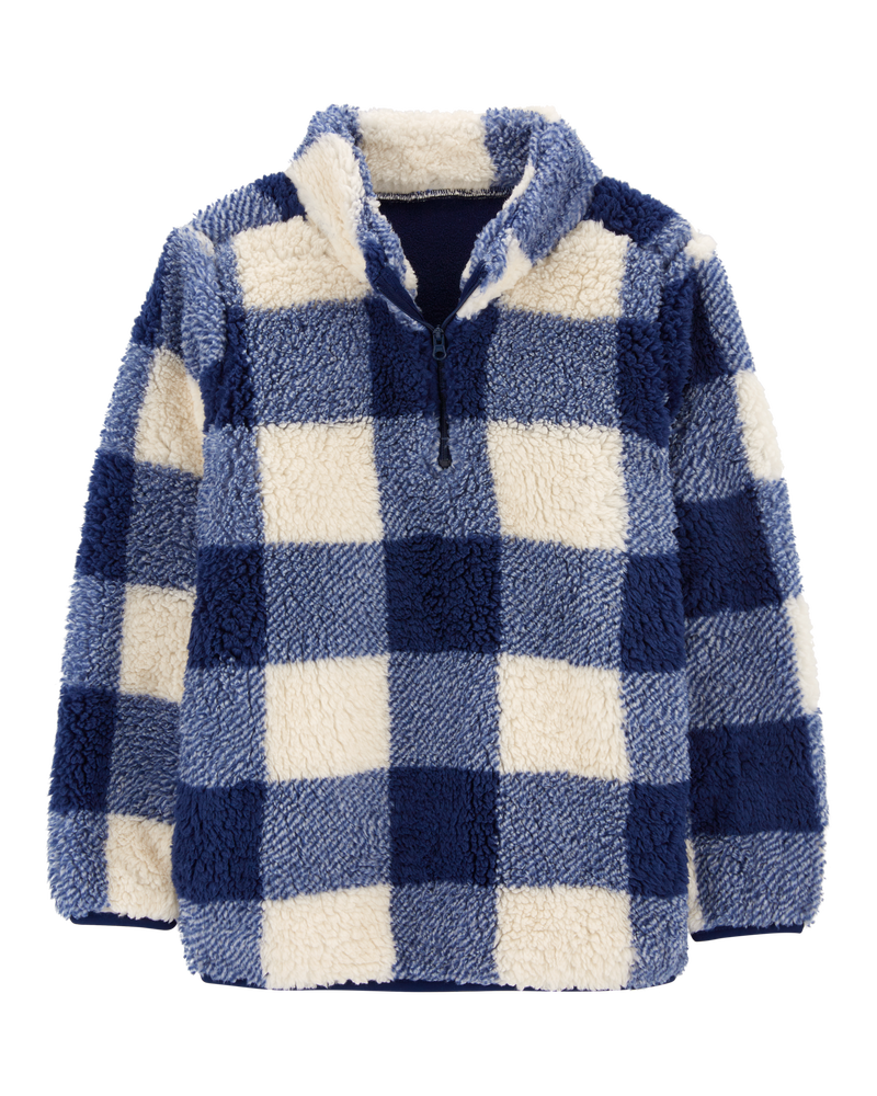 Kid Plaid Fleece Jacket, image 1 of 3 slides