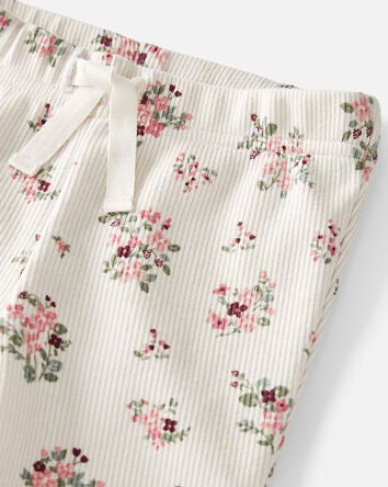 Baby Organic Cotton Rib Drawstring Leggings, 