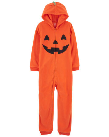 Kid Halloween Jack-O-Lantern Hooded Jumpsuit, 